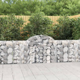 Arched Gabion Baskets 7 pcs 200x30x80/100 cm Galvanised Iron