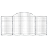Arched Gabion Baskets 11 pcs 200x30x80/100 cm Galvanised Iron