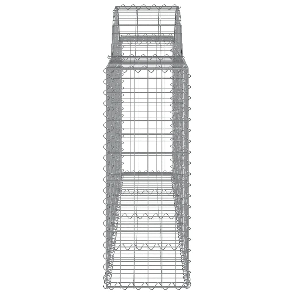 Arched Gabion Baskets 14 pcs 200x30x80/100 cm Galvanised Iron