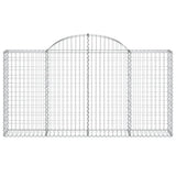 Arched Gabion Baskets 4 pcs 200x30x100/120 cm Galvanised Iron