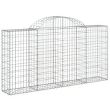 Arched Gabion Baskets 11 pcs 200x30x100/120 cm Galvanised Iron