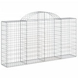Arched Gabion Baskets 14 pcs 200x30x100/120 cm Galvanised Iron