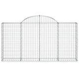 Arched Gabion Baskets 14 pcs 200x30x100/120 cm Galvanised Iron
