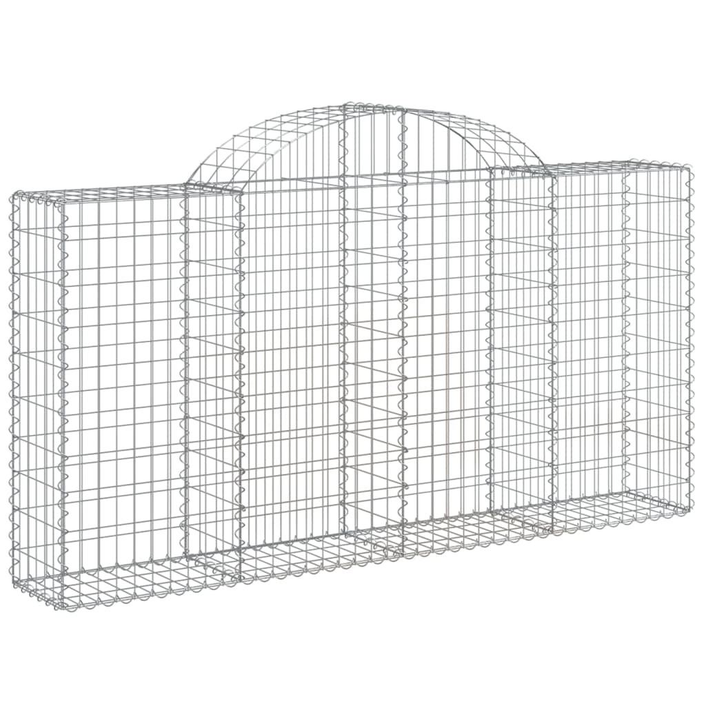 Arched Gabion Baskets 20 pcs 200x30x100/120 cm Galvanised Iron