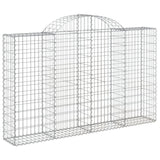 Arched Gabion Baskets 5 pcs 200x30x120/140 cm Galvanised Iron
