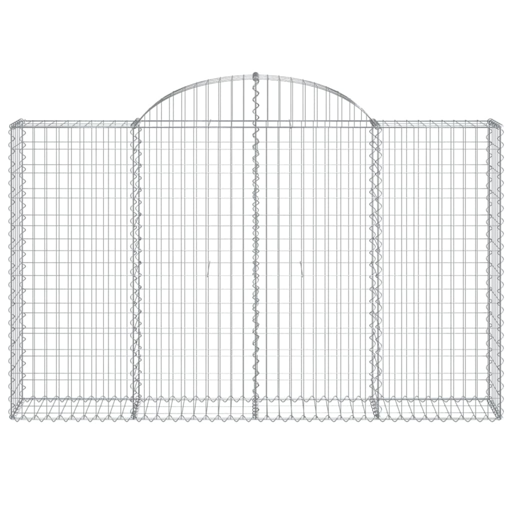 Arched Gabion Baskets 8 pcs 200x30x120/140 cm Galvanised Iron