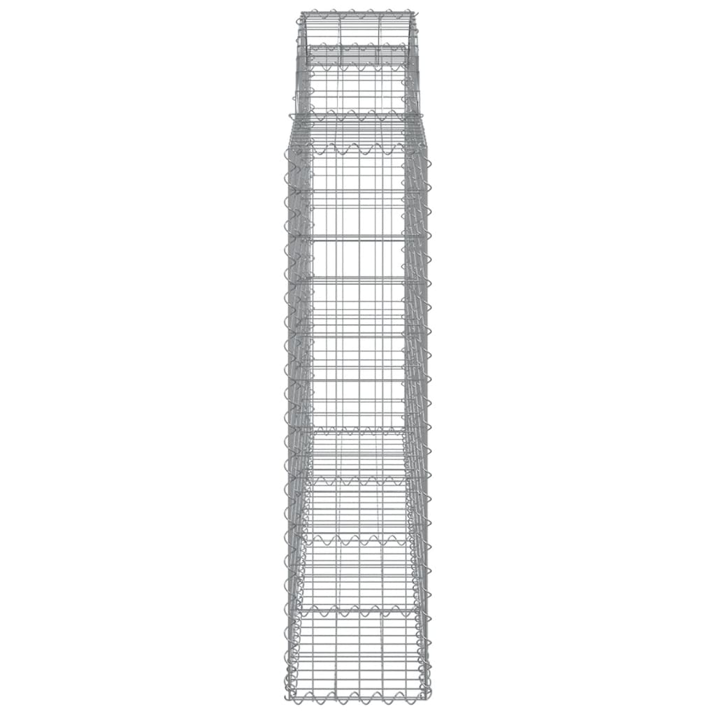 Arched Gabion Baskets 8 pcs 200x30x120/140 cm Galvanised Iron