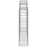 Arched Gabion Baskets 8 pcs 200x30x120/140 cm Galvanised Iron