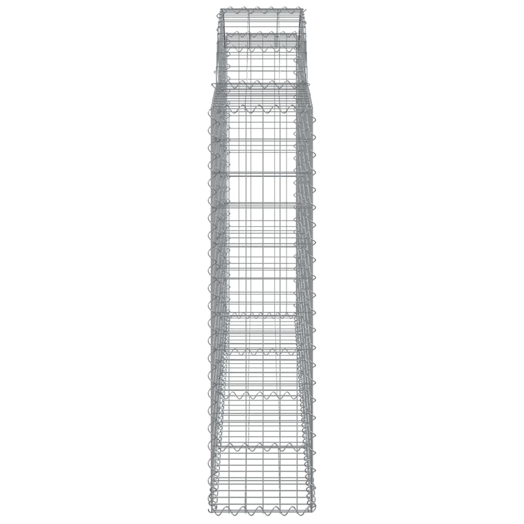 Arched Gabion Baskets 10 pcs 200x30x120/140 cm Galvanised Iron