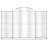 Arched Gabion Baskets 13 pcs 200x30x120/140 cm Galvanised Iron