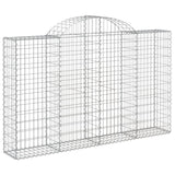 Arched Gabion Baskets 18 pcs 200x30x120/140 cm Galvanised Iron