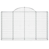 Arched Gabion Baskets 20 pcs 200x30x120/140 cm Galvanised Iron