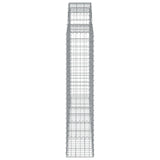 Arched Gabion Baskets 2 pcs 200x30x140/160 cm Galvanised Iron