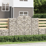 Arched Gabion Baskets 2 pcs 200x30x140/160 cm Galvanised Iron