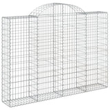 Arched Gabion Baskets 3 pcs 200x30x140/160 cm Galvanised Iron