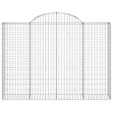 Arched Gabion Baskets 8 pcs 200x30x140/160 cm Galvanised Iron