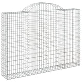 Arched Gabion Baskets 11 pcs 200x30x140/160 cm Galvanised Iron