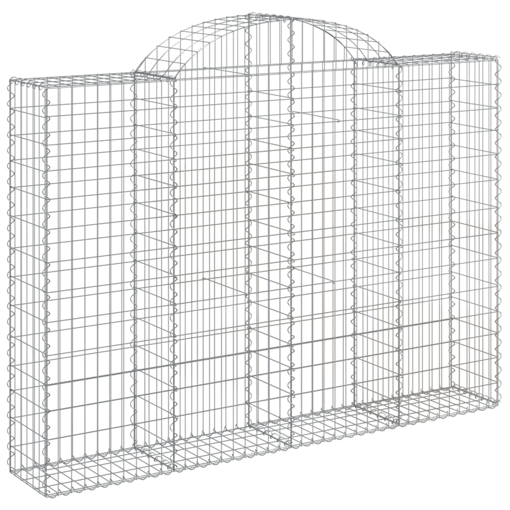Arched Gabion Baskets 25 pcs 200x30x140/160 cm Galvanised Iron
