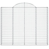 Arched Gabion Baskets 2 pcs 200x30x160/180 cm Galvanised Iron