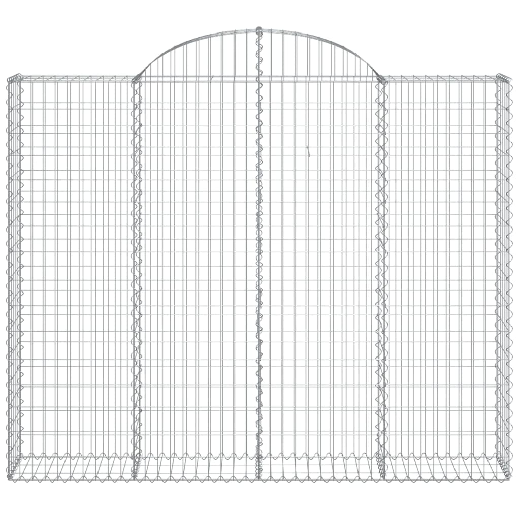 Arched Gabion Baskets 3 pcs 200x30x160/180 cm Galvanised Iron
