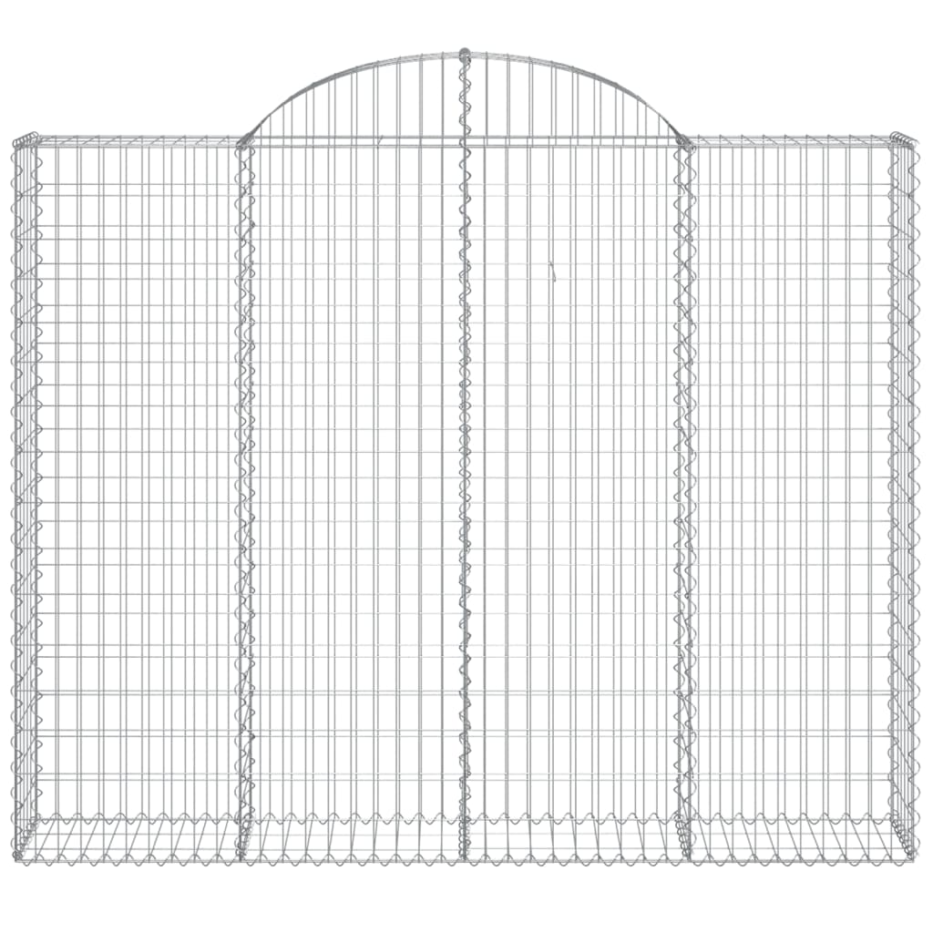 Arched Gabion Baskets 5 pcs 200x30x160/180 cm Galvanised Iron