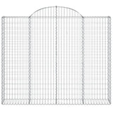 Arched Gabion Baskets 5 pcs 200x30x160/180 cm Galvanised Iron
