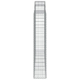 Arched Gabion Baskets 5 pcs 200x30x160/180 cm Galvanised Iron