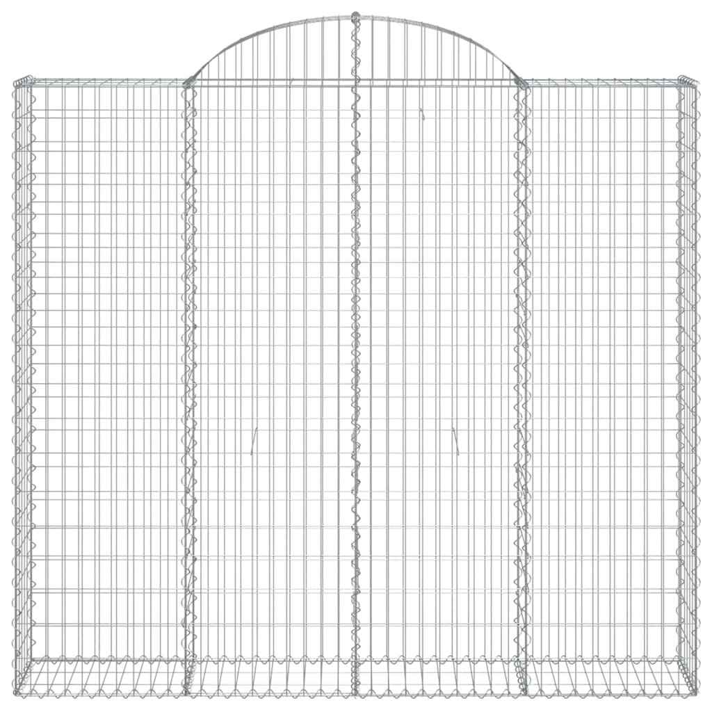 Arched Gabion Baskets 4 pcs 200x30x180/200 cm Galvanised Iron