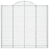 Arched Gabion Baskets 4 pcs 200x30x180/200 cm Galvanised Iron