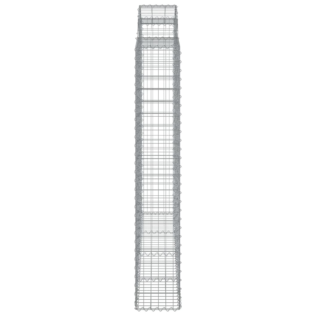 Arched Gabion Baskets 4 pcs 200x30x180/200 cm Galvanised Iron