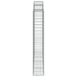 Arched Gabion Baskets 4 pcs 200x30x180/200 cm Galvanised Iron