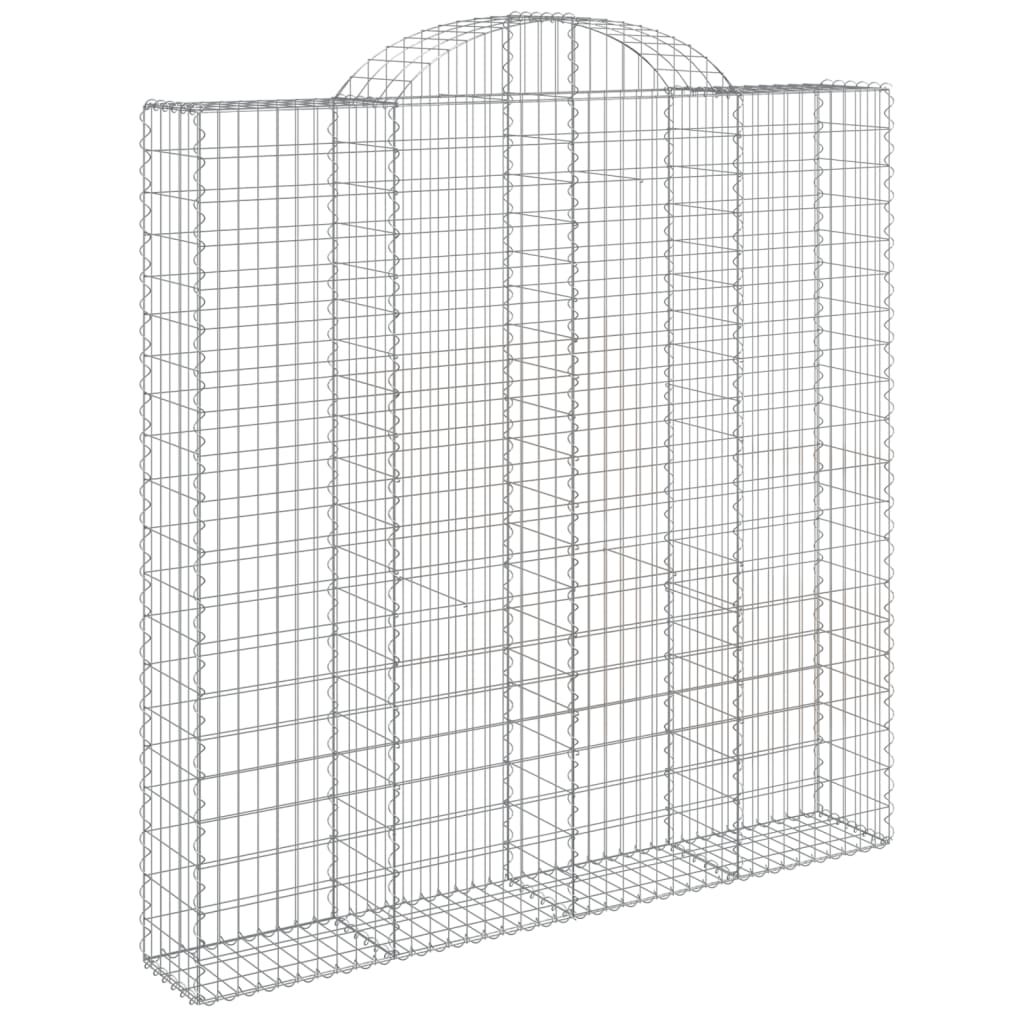 Arched Gabion Baskets 3 pcs 200x30x200/220 cm Galvanised Iron