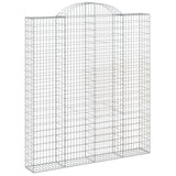 Arched Gabion Baskets 4 pcs 200x30x220/240 cm Galvanised Iron