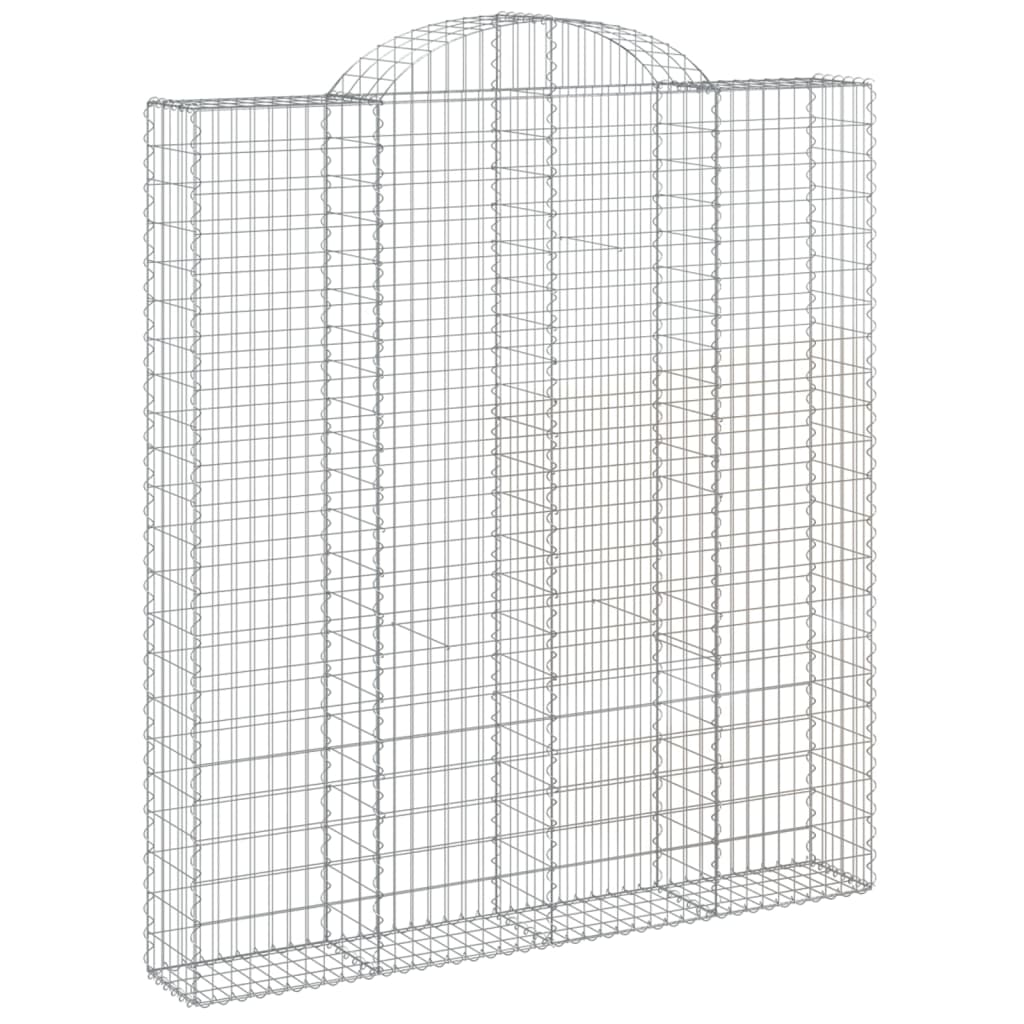 Arched Gabion Baskets 6 pcs 200x30x220/240 cm Galvanised Iron
