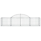 Arched Gabion Baskets 4 pcs 200x50x40/60 cm Galvanised Iron