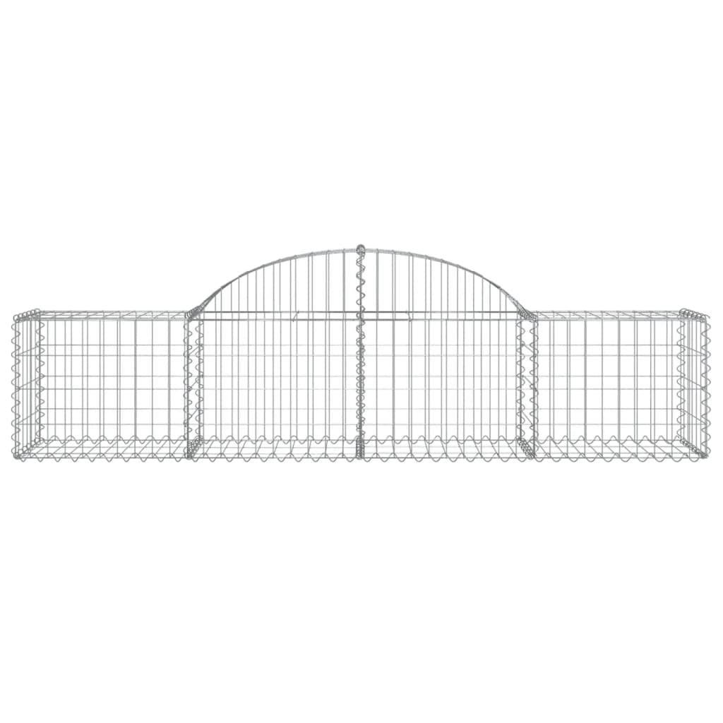 Arched Gabion Baskets 8 pcs 200x50x40/60 cm Galvanised Iron