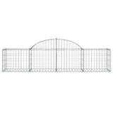 Arched Gabion Baskets 8 pcs 200x50x40/60 cm Galvanised Iron