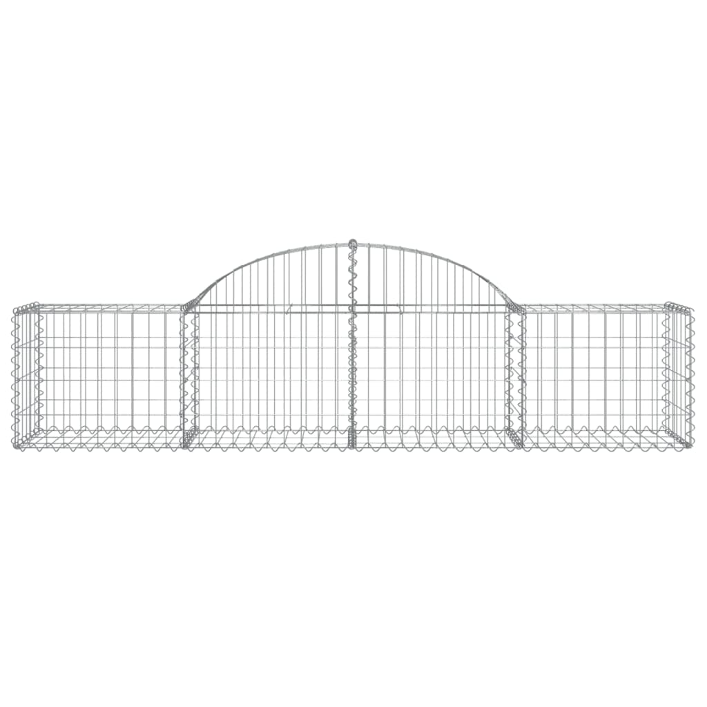 Arched Gabion Baskets 14 pcs 200x50x40/60 cm Galvanised Iron