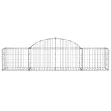 Arched Gabion Baskets 14 pcs 200x50x40/60 cm Galvanised Iron