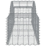 Arched Gabion Baskets 14 pcs 200x50x40/60 cm Galvanised Iron