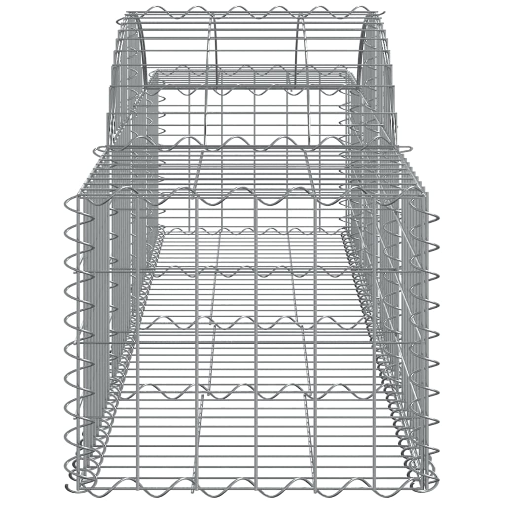 Arched Gabion Baskets 15 pcs 200x50x40/60 cm Galvanised Iron