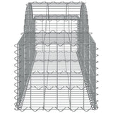 Arched Gabion Baskets 15 pcs 200x50x40/60 cm Galvanised Iron