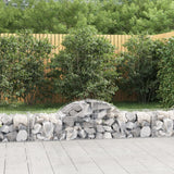 Arched Gabion Baskets 15 pcs 200x50x40/60 cm Galvanised Iron