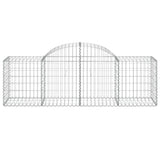 Arched Gabion Baskets 2 pcs 200x50x60/80 cm Galvanised Iron