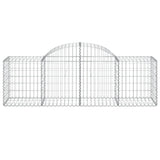 Arched Gabion Baskets 4 pcs 200x50x60/80 cm Galvanised Iron