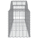 Arched Gabion Baskets 4 pcs 200x50x60/80 cm Galvanised Iron