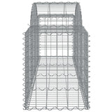 Arched Gabion Baskets 14 pcs 200x50x60/80 cm Galvanised Iron