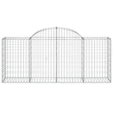 Arched Gabion Baskets 3 pcs 200x50x80/100 cm Galvanised Iron