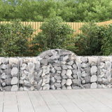Arched Gabion Baskets 3 pcs 200x50x80/100 cm Galvanised Iron