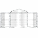 Arched Gabion Baskets 4 pcs 200x50x80/100 cm Galvanised Iron